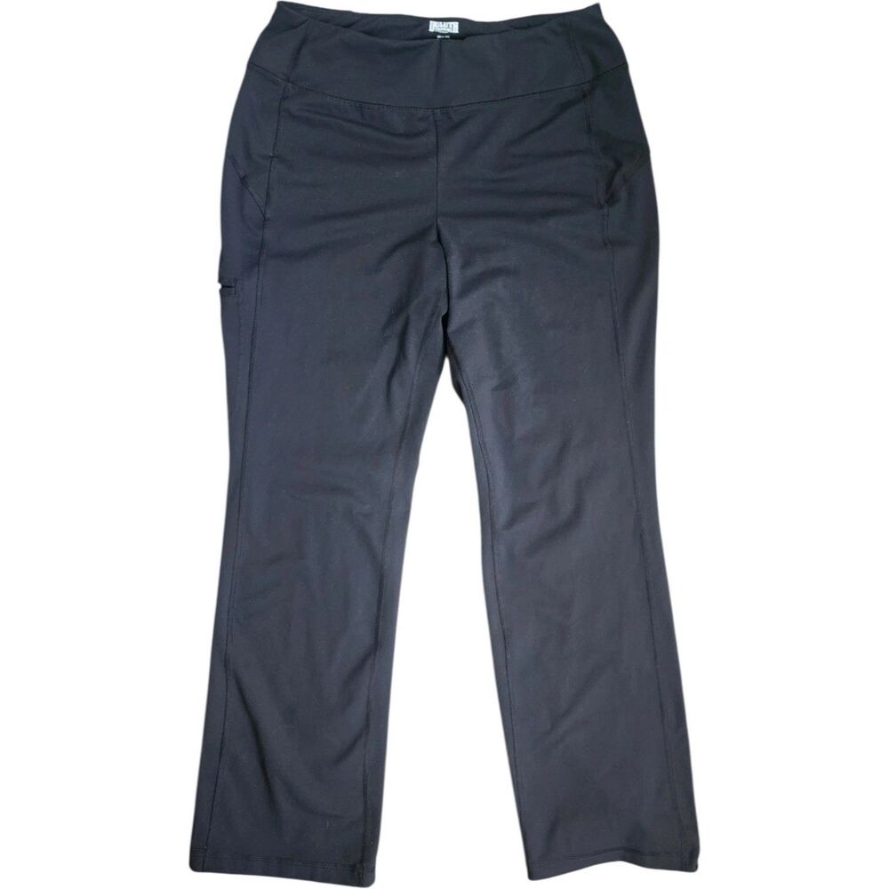 DULUTH Women's Pants Mx31 Black NoGA Classic Relaxed Pockets Pull On Straight